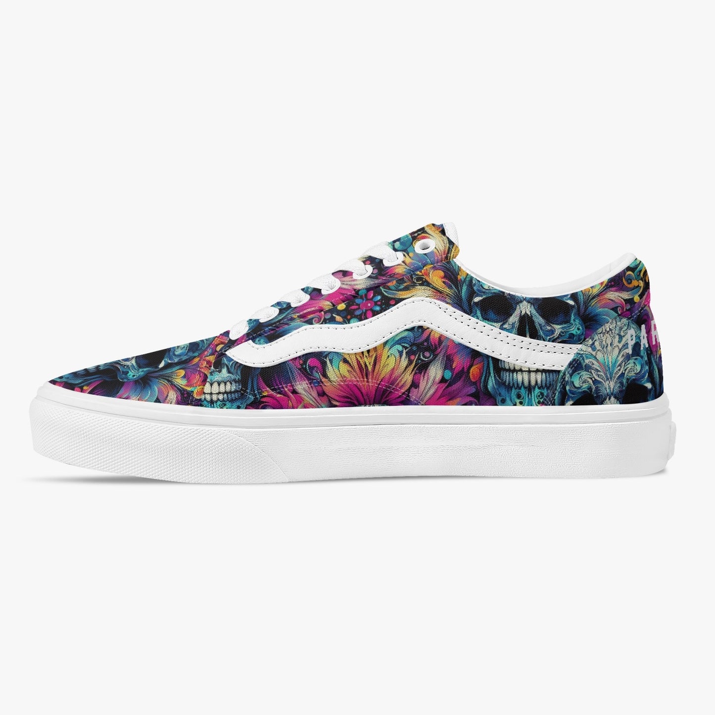 Sneakers Unisex Trendy Low-Top Skull - Pardalês_Free Lifestyle