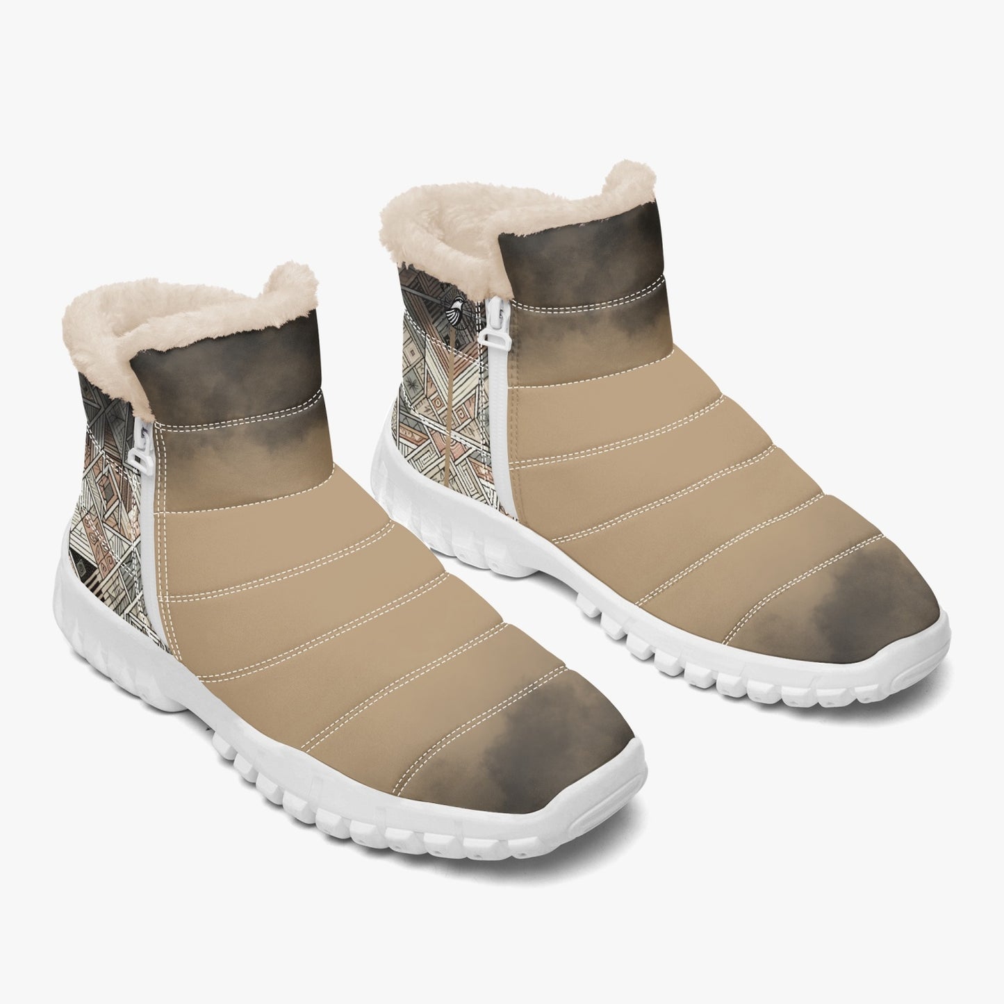Boots Unisex Cotton-pad Fur Geometric - Pardalês_Free Lifestyle