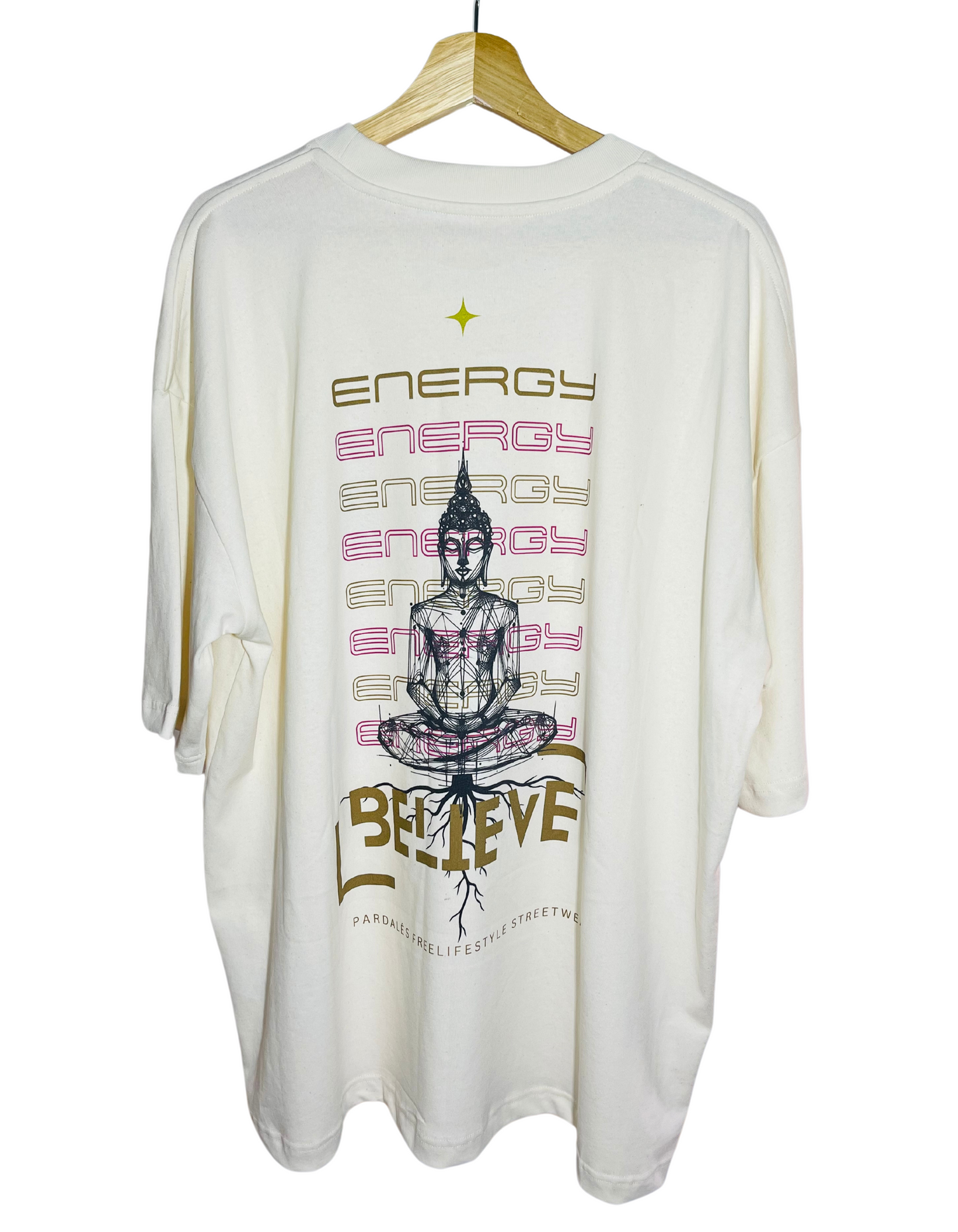 T-shirt Unisex Oversize Buddha Believe - Pardalês_Free Lifestyle