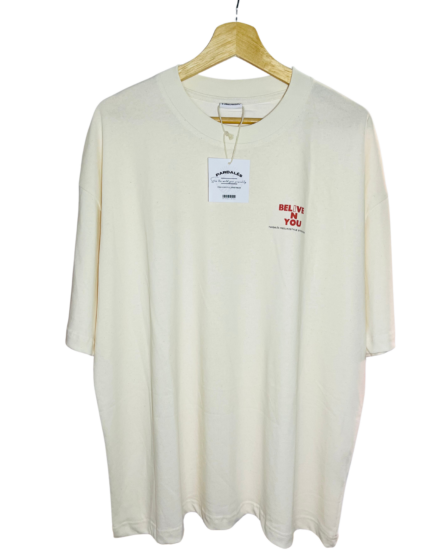 T-shirt Unisex Oversize Belive - Pardalês_Free Lifestyle