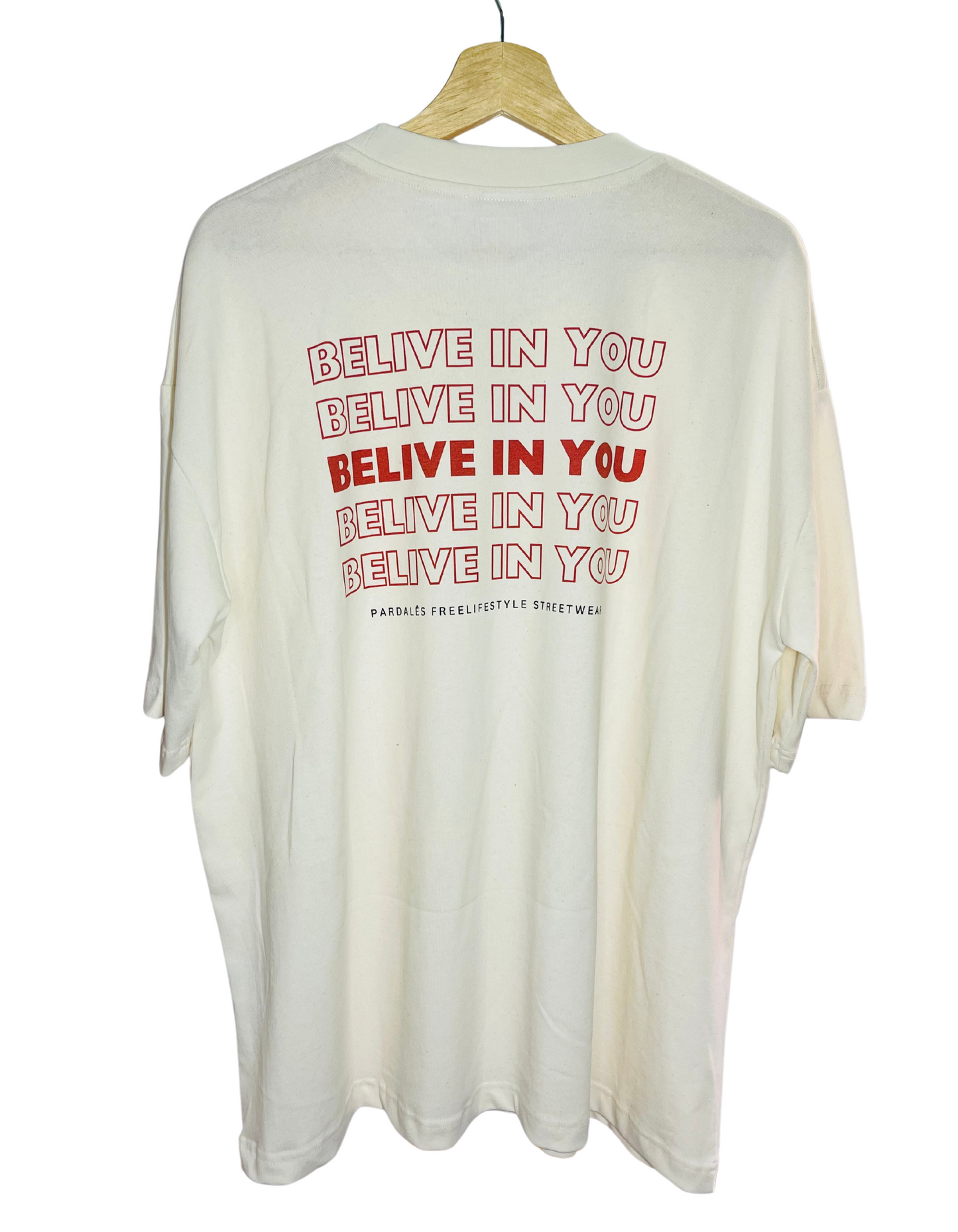 T-shirt Unisex Oversize Belive - Pardalês_Free Lifestyle