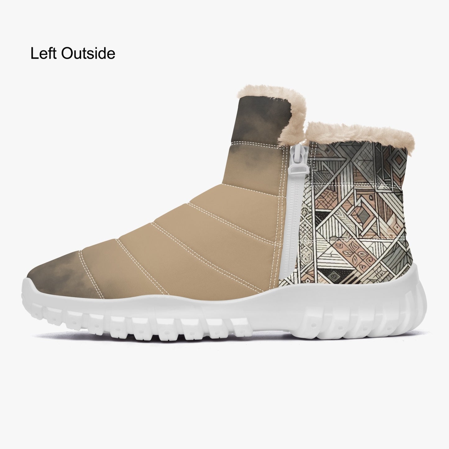 Boots Unisex Cotton-pad Fur Geometric - Pardalês_Free Lifestyle