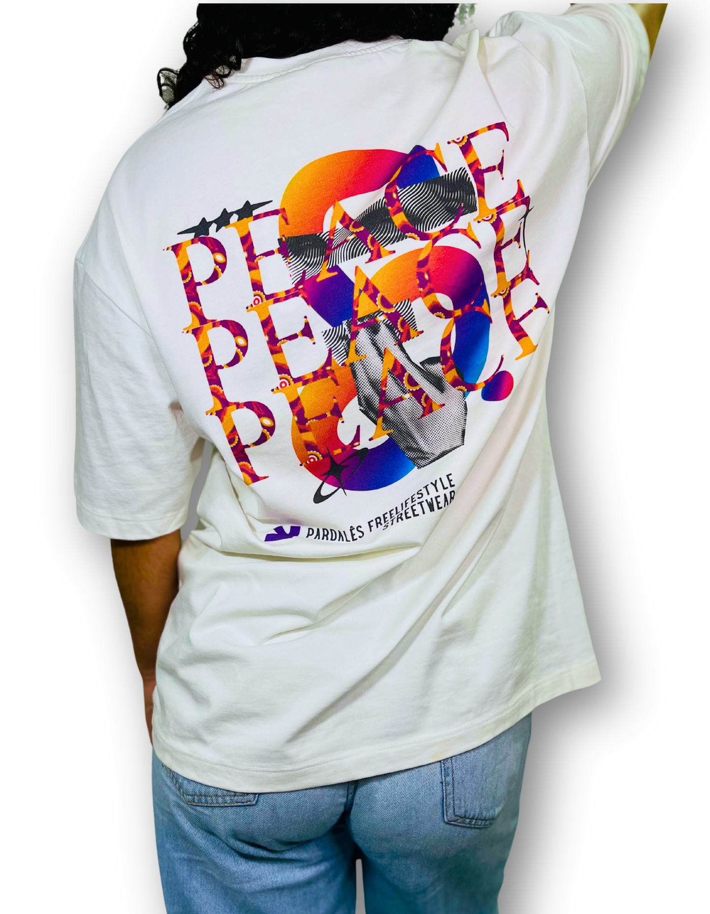 T-shirt Unisex Oversize Peace - Pardalês_Free Lifestyle