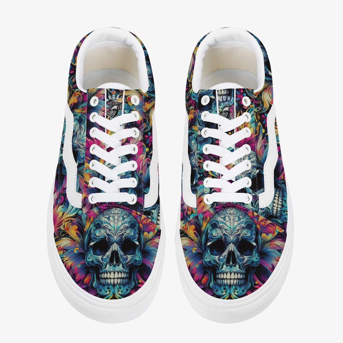 Sneakers Unisex Trendy Low-Top Skull - Pardalês_Free Lifestyle