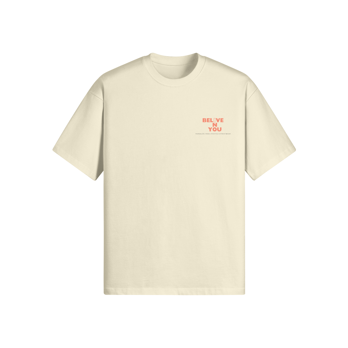 T-shirt Unisex Oversize Belive - Pardalês_Free Lifestyle