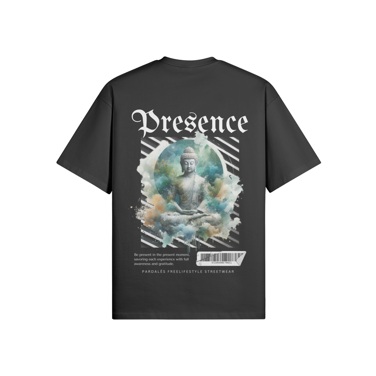 T-shirt Unisex Oversize Buddha Presence - Pardalês_Free Lifestyle