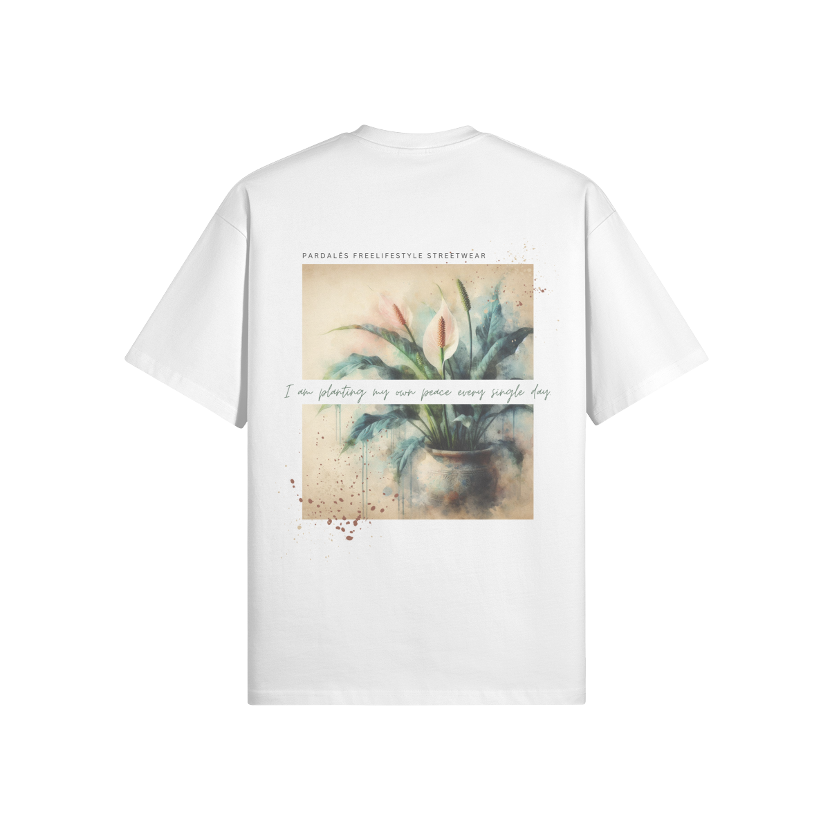 T-shirt Unisex Oversize Peace Lily Plant