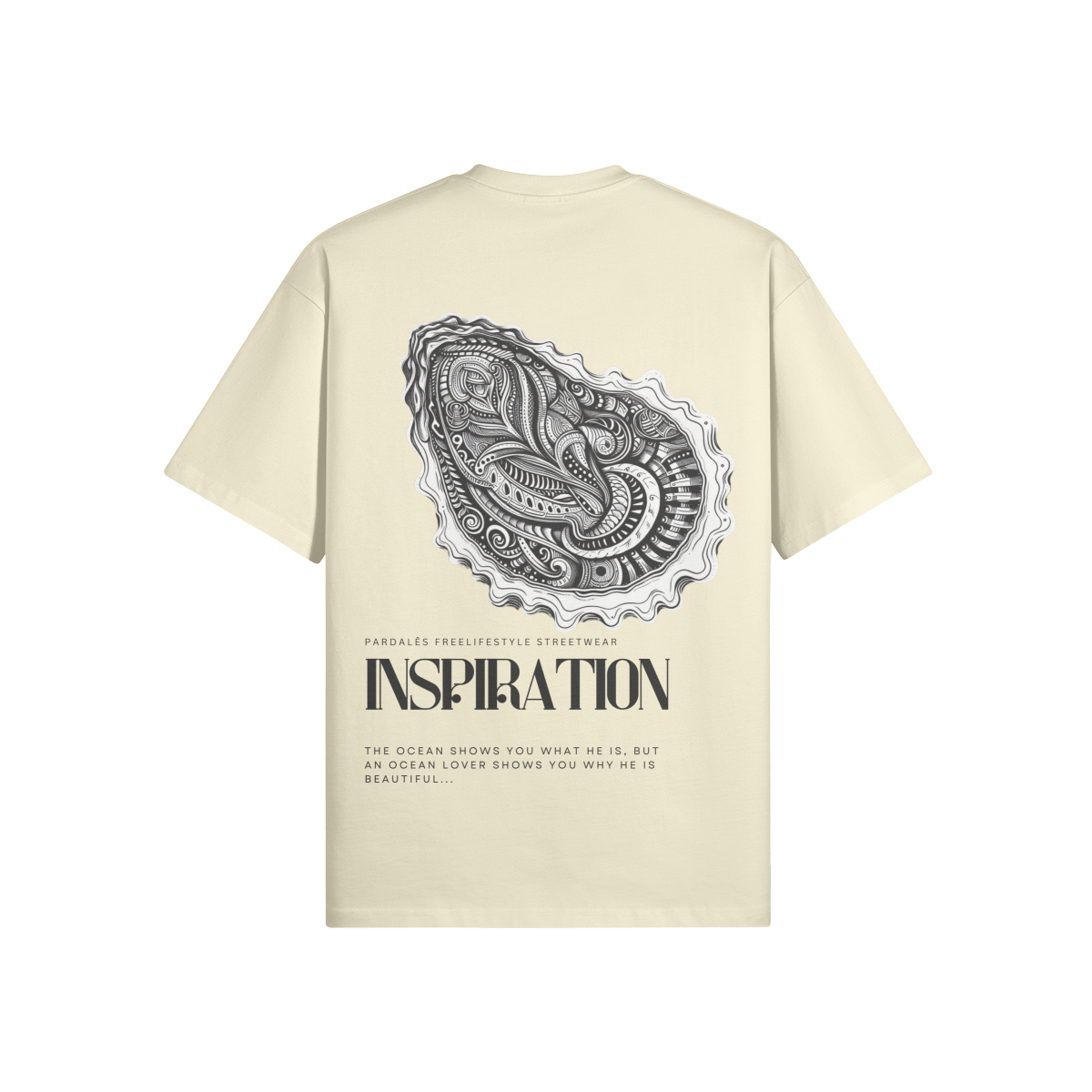 T-shirt Unisex Oversize Oyster Inspiration - Pardalês_Free Lifestyle