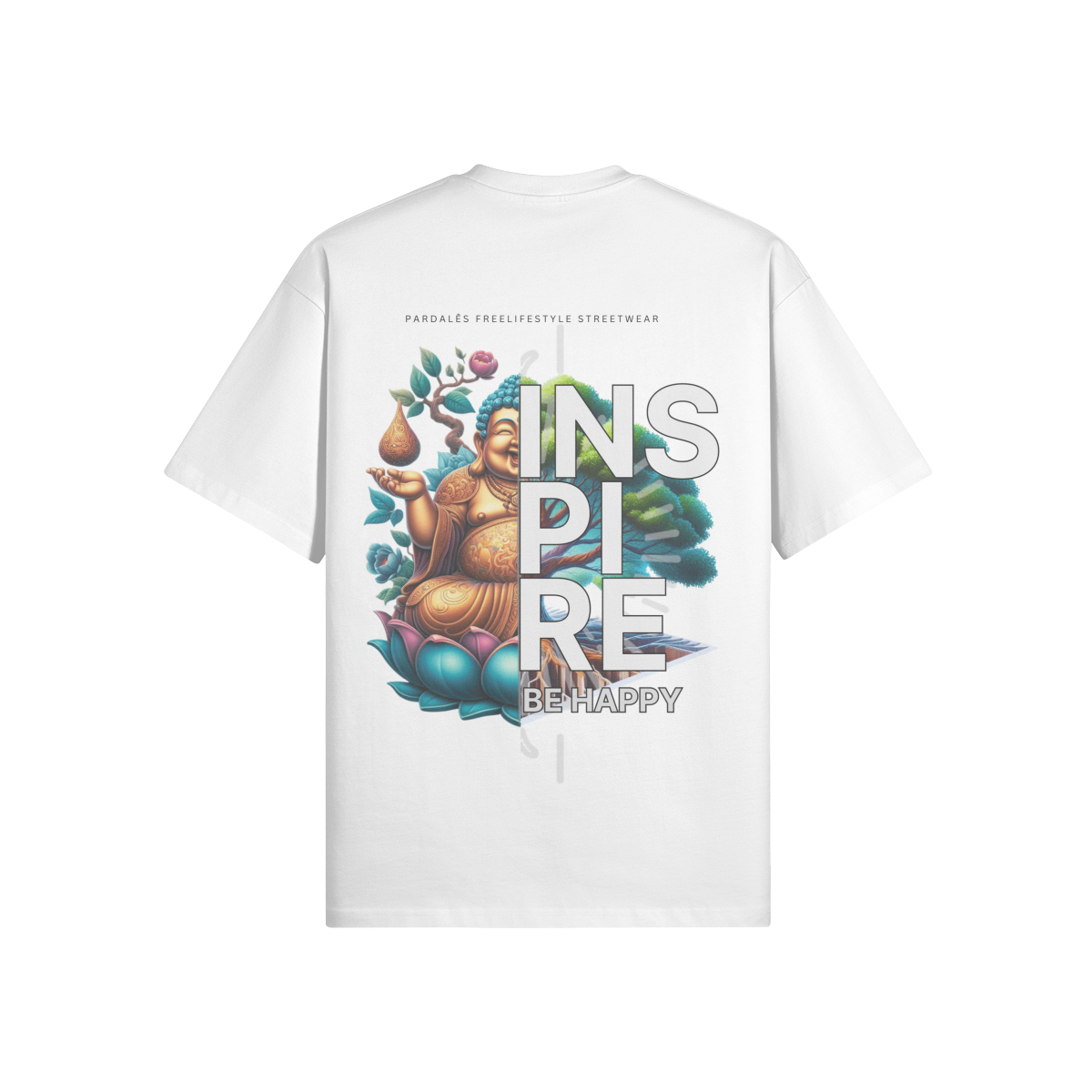 T-shirt Unisex Oversize Buddha Inspire Happy