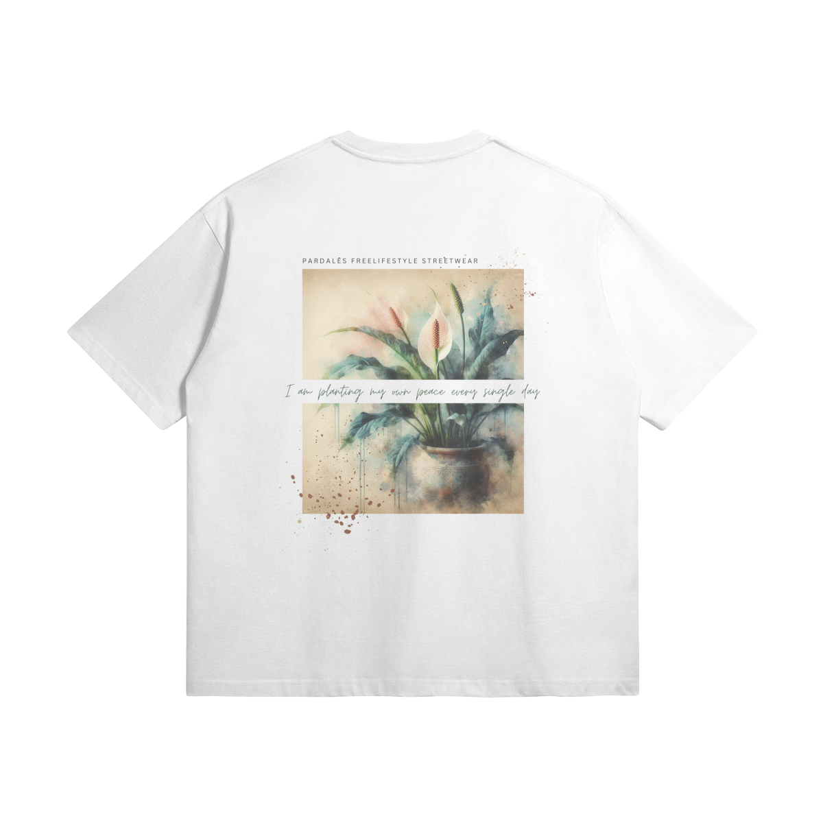 T-shirt Unisex Oversize Peace Lily Plant