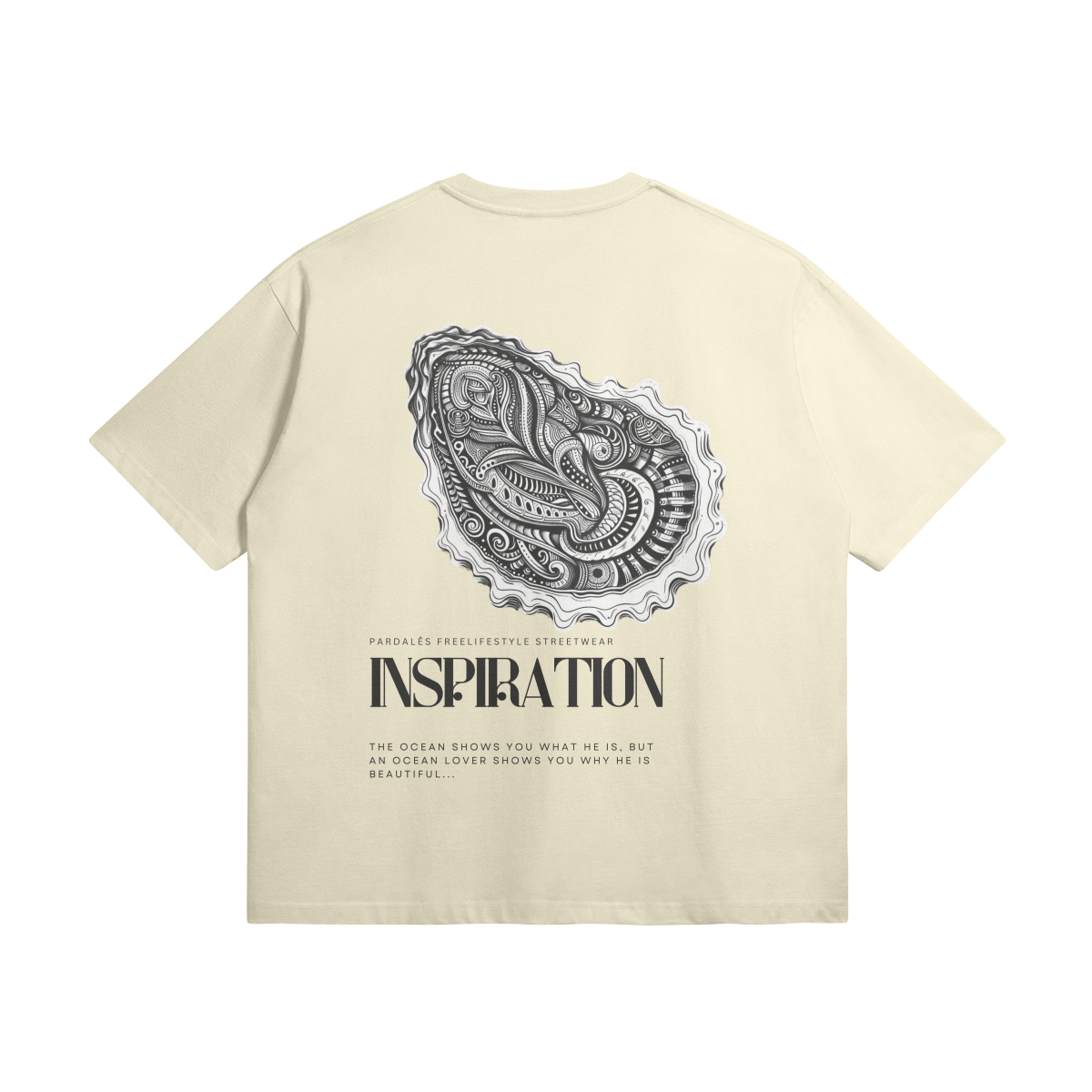 T-shirt Unisex Oversize Oyster Inspiration - Pardalês_Free Lifestyle