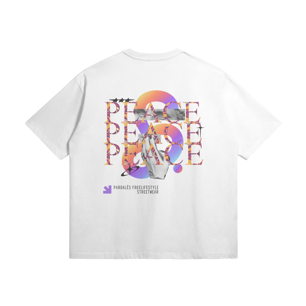 T-shirt Unisex Oversize Peace - Pardalês_Free Lifestyle