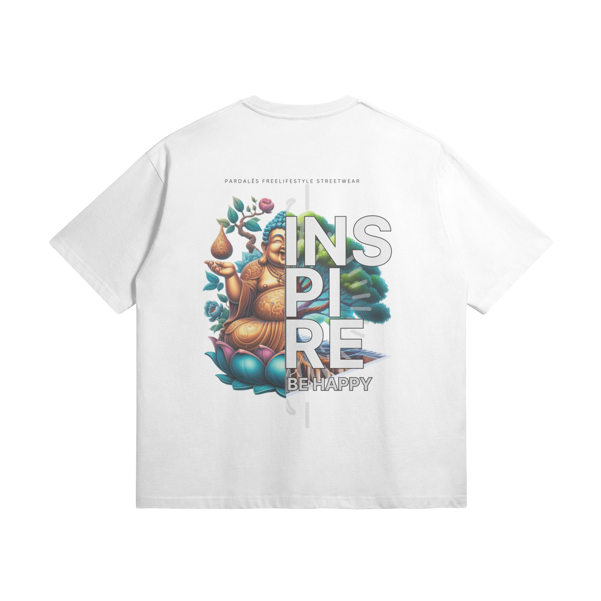 T-shirt Unisex Oversize Buddha Inspire Happy