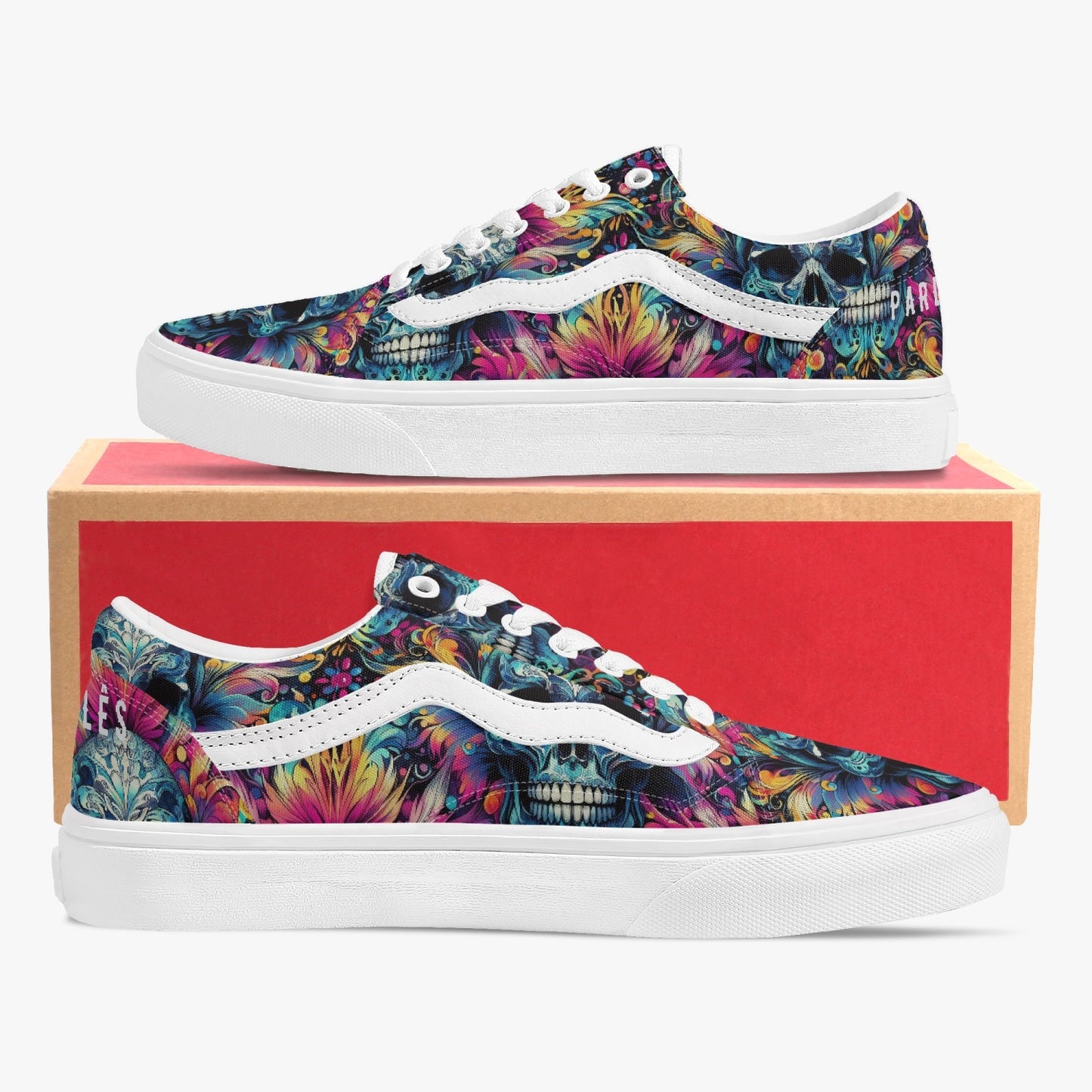 Sneakers Unisex Trendy Low-Top Skull - Pardalês_Free Lifestyle