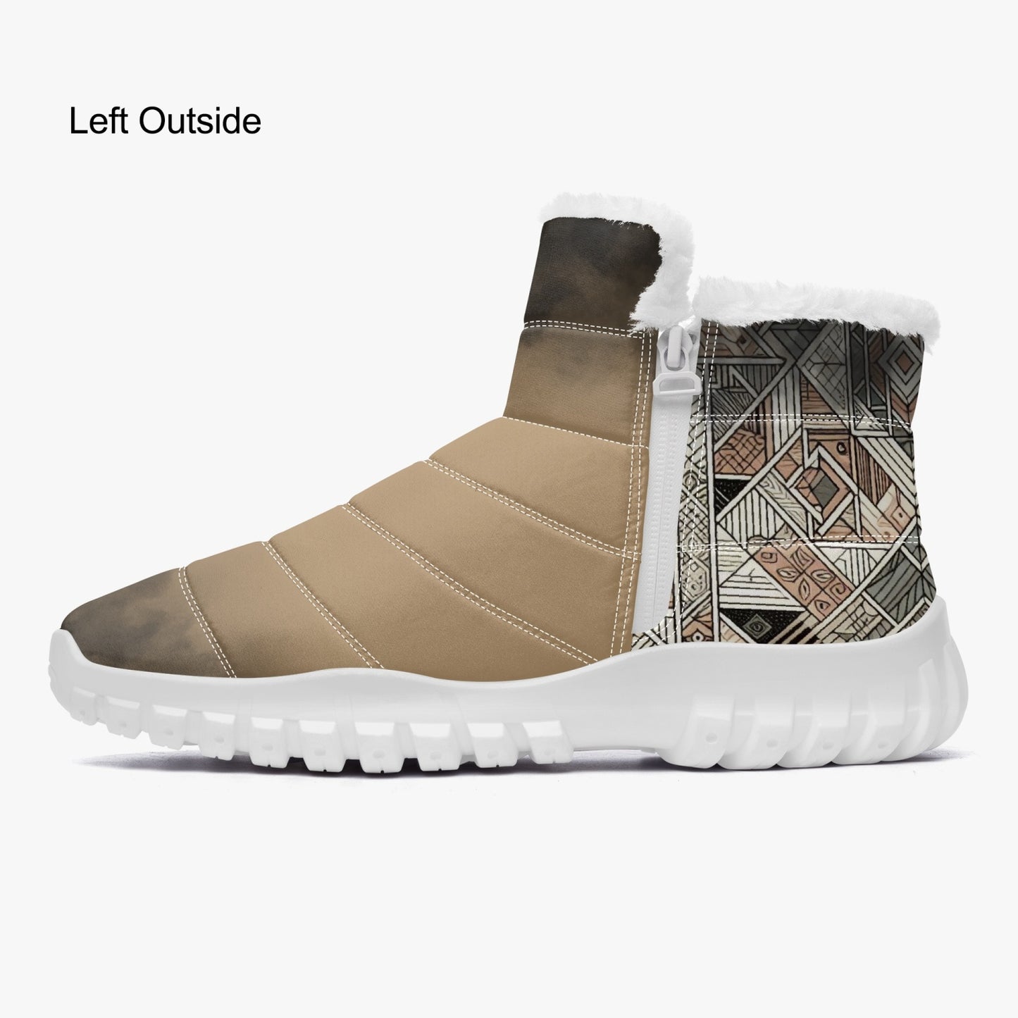Boots Unisex Cotton-pad Fur Geometric - Pardalês_Free Lifestyle