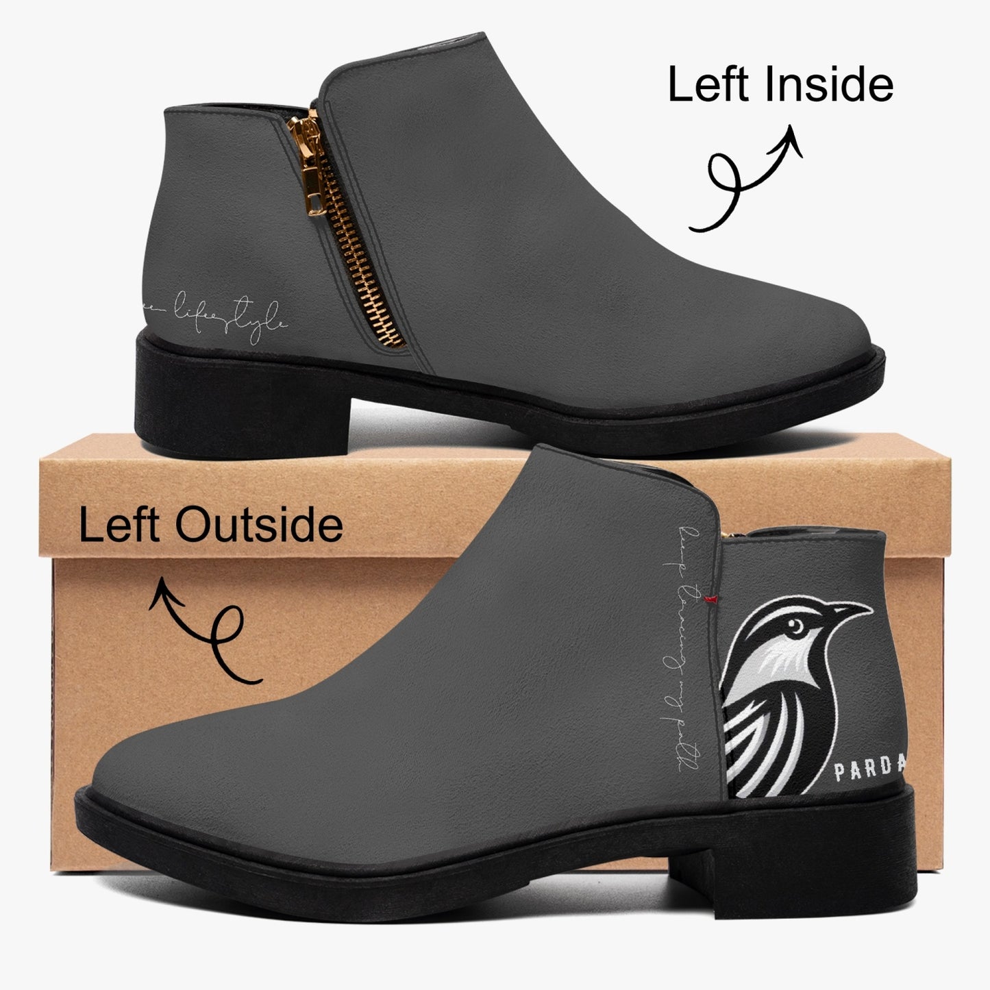 Boots Unisex Zipper Pardalês - Pardalês_Free Lifestyle