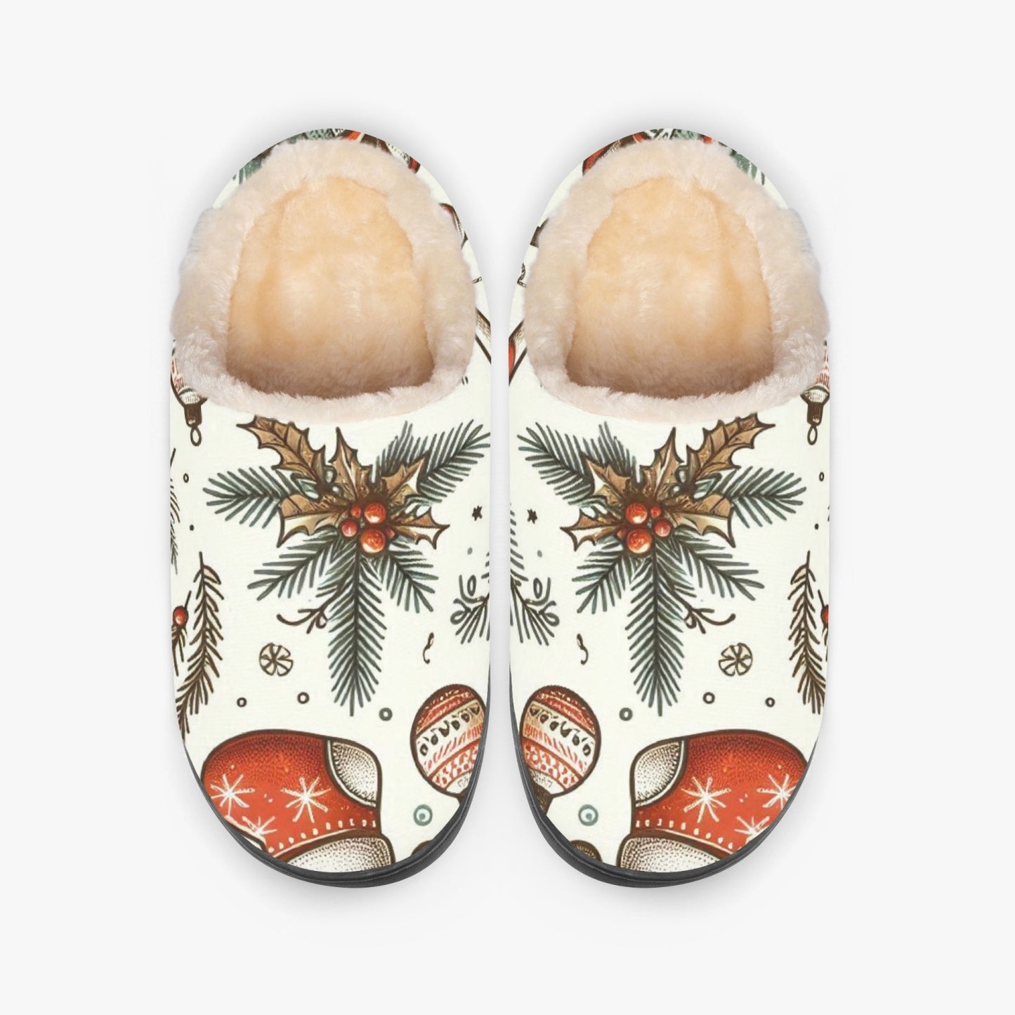 490. Fluffy Bedroom Slippers Pardalês_Free Lifestyle