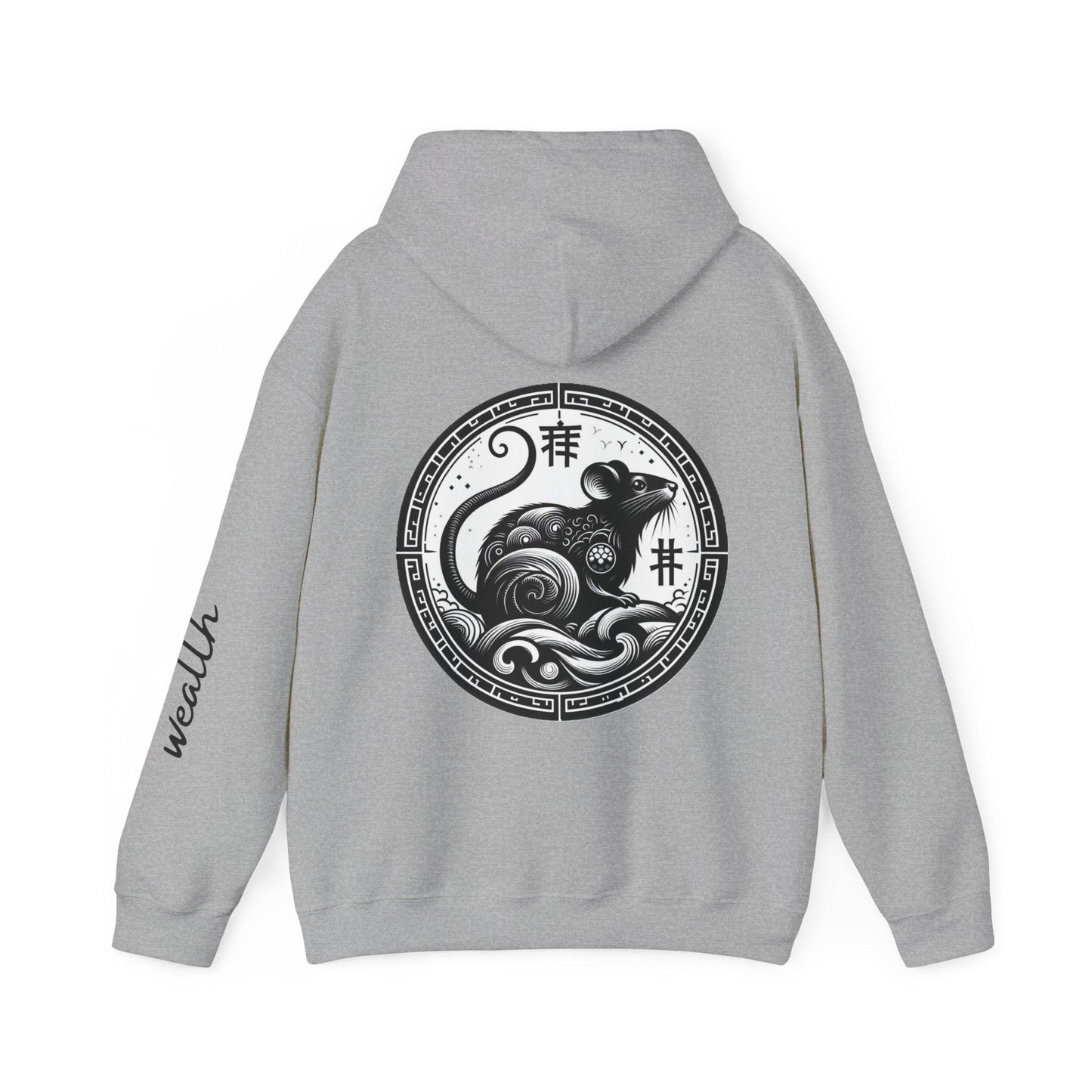 Unisex Hooded Sweatshirt - Chinese Zodiac Rat - Pardalês_Free Lifestyle