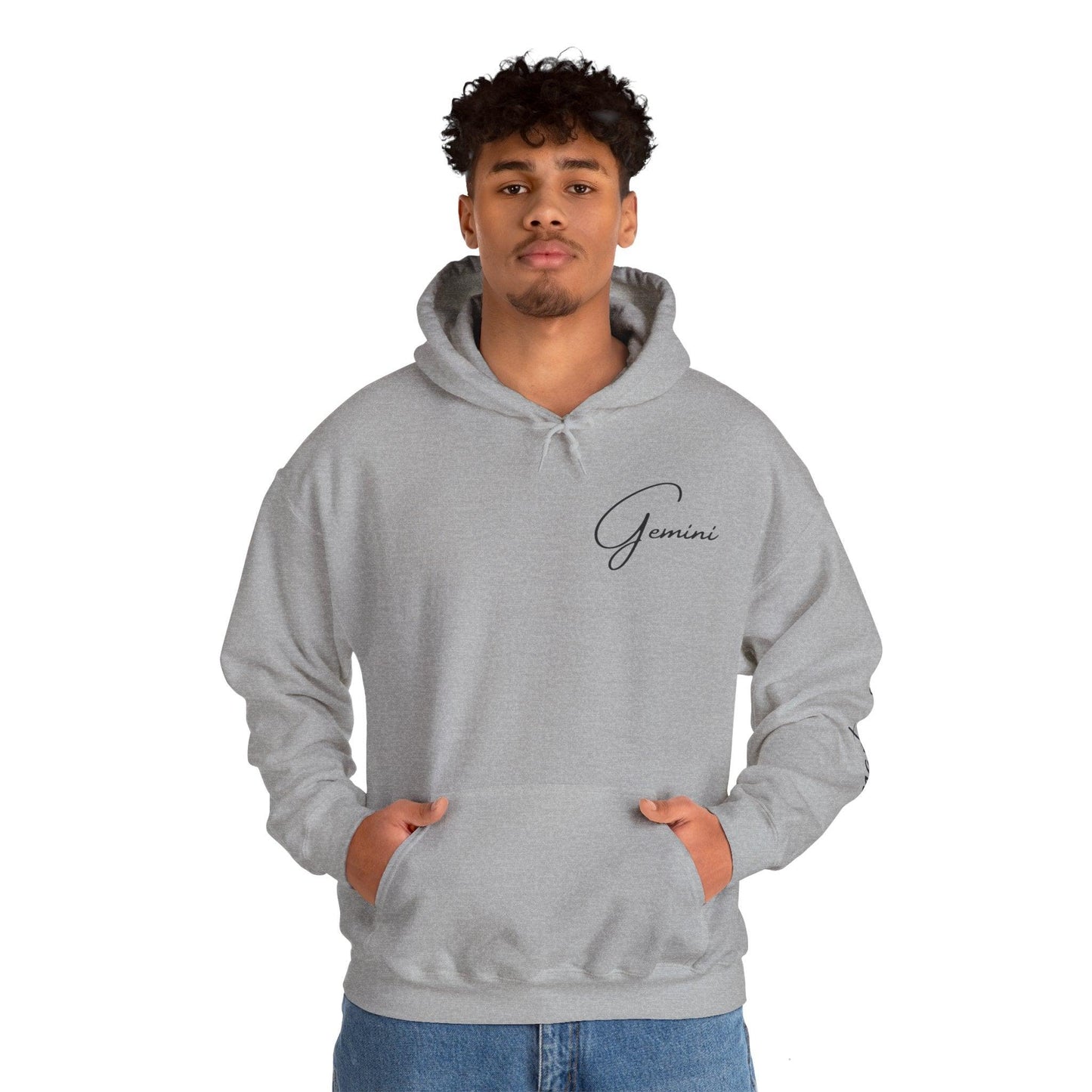 Unisex Hooded Sweatshirt - Gemini Sign - Pardalês_Free Lifestyle