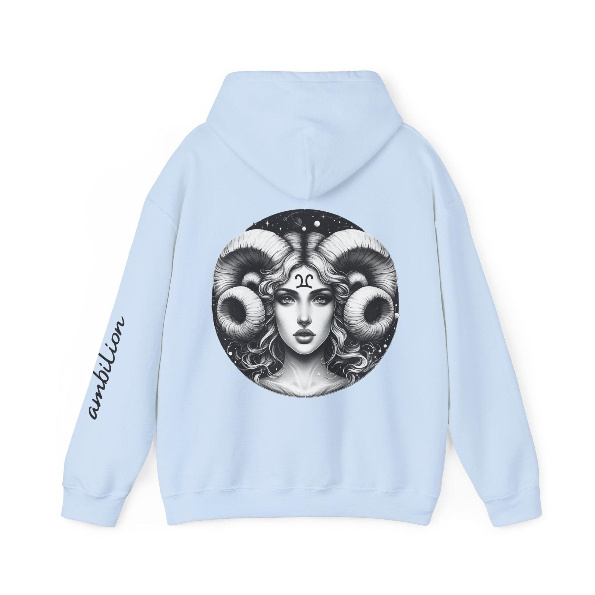 Unisex Hooded Sweatshirt - Aries Sign - Pardalês_Free Lifestyle