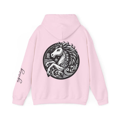 Unisex Hooded Sweatshirt - Chinese Zodiac Horse - Pardalês_Free Lifestyle