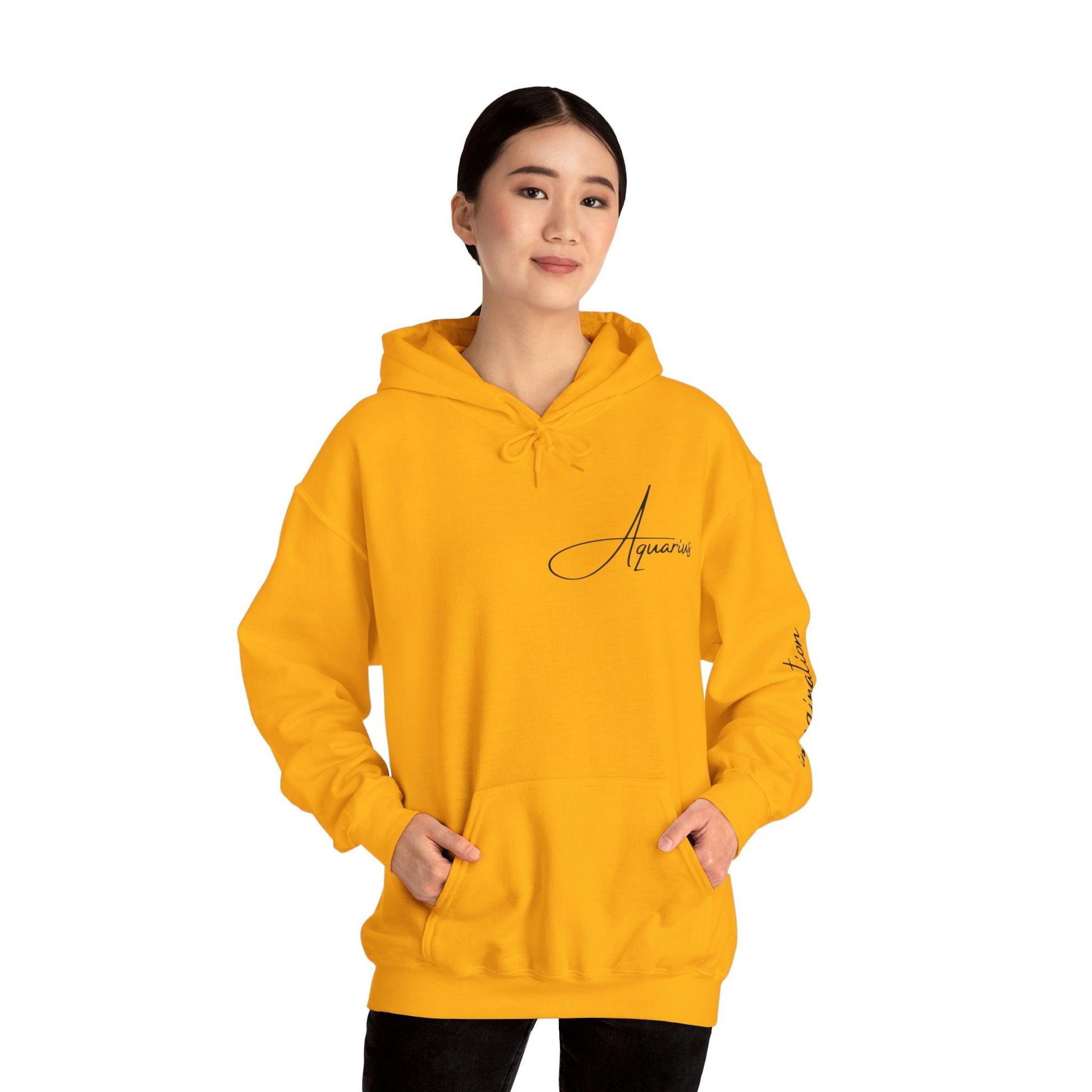 Unisex Hooded Sweatshirt - Aquarius Sign - Pardalês_Free Lifestyle