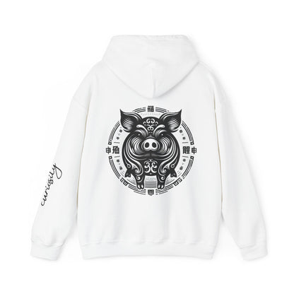 Unisex Hooded Sweatshirt - Chinese Zodiac Pig - Pardalês_Free Lifestyle