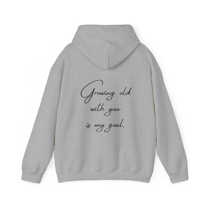 Unisex Hooded Sweatshirt - Valentine's Day - Growing old - Couple Shirt 1/2 - Pardalês_Free Lifestyle