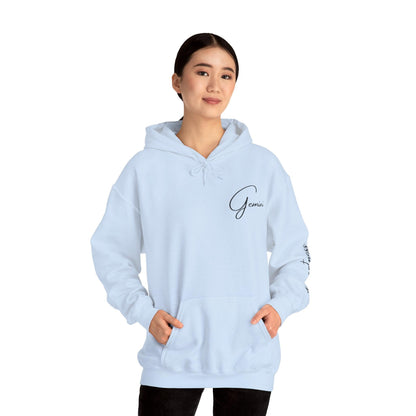 Unisex Hooded Sweatshirt - Gemini Sign - Pardalês_Free Lifestyle