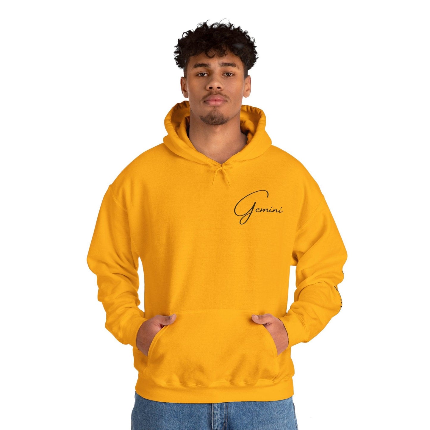 Unisex Hooded Sweatshirt - Gemini Sign - Pardalês_Free Lifestyle