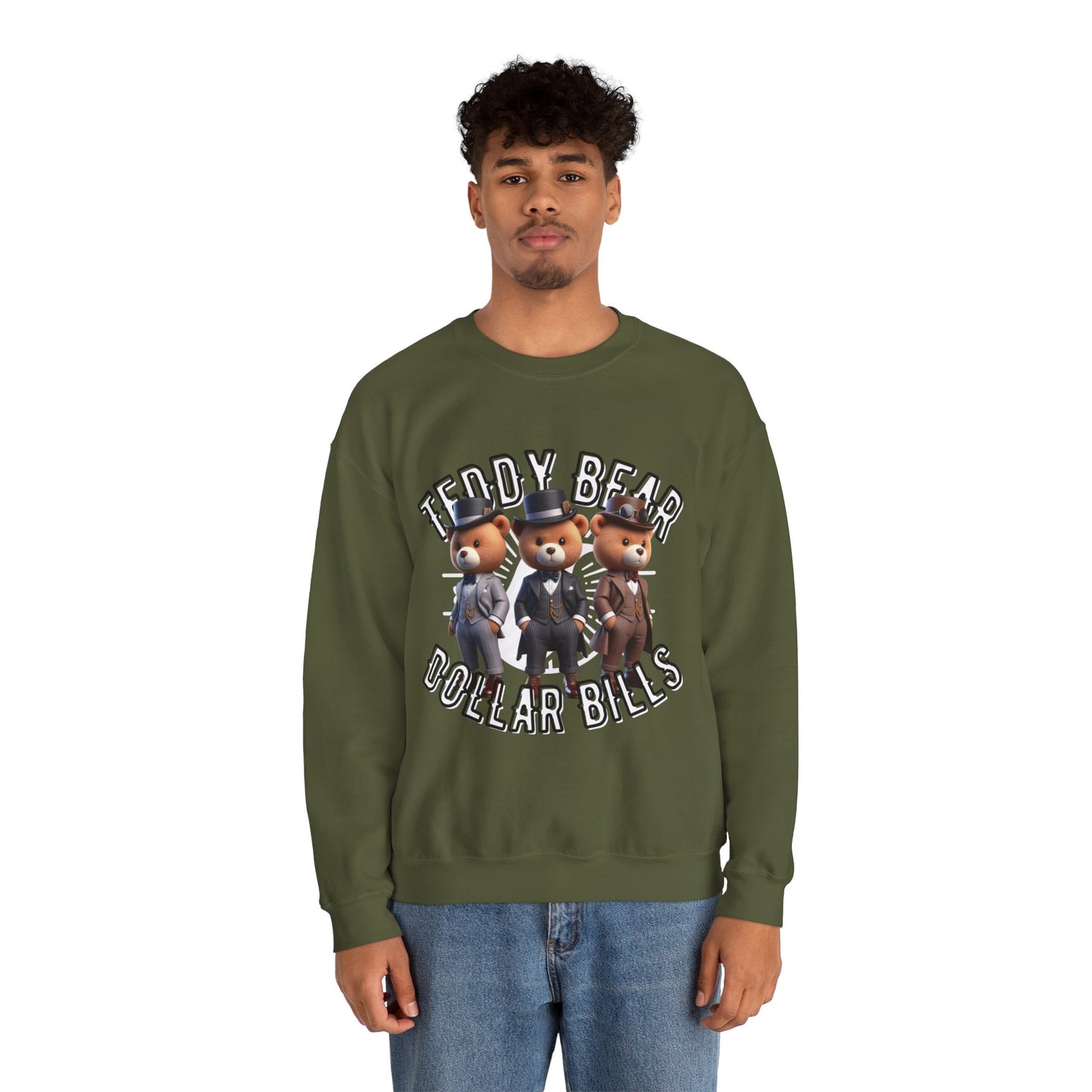 Unisex Sweatshirt - Teddy Dollar Bills - Pardalês_Free Lifestyle