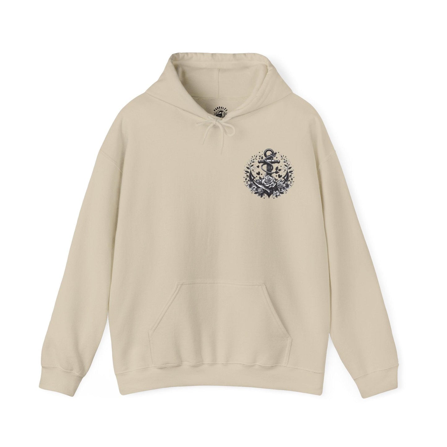 Unisex Hooded Sweatshirt - Valentine's Day - Anchor - Couple Shirt 1/2 - Pardalês_Free Lifestyle