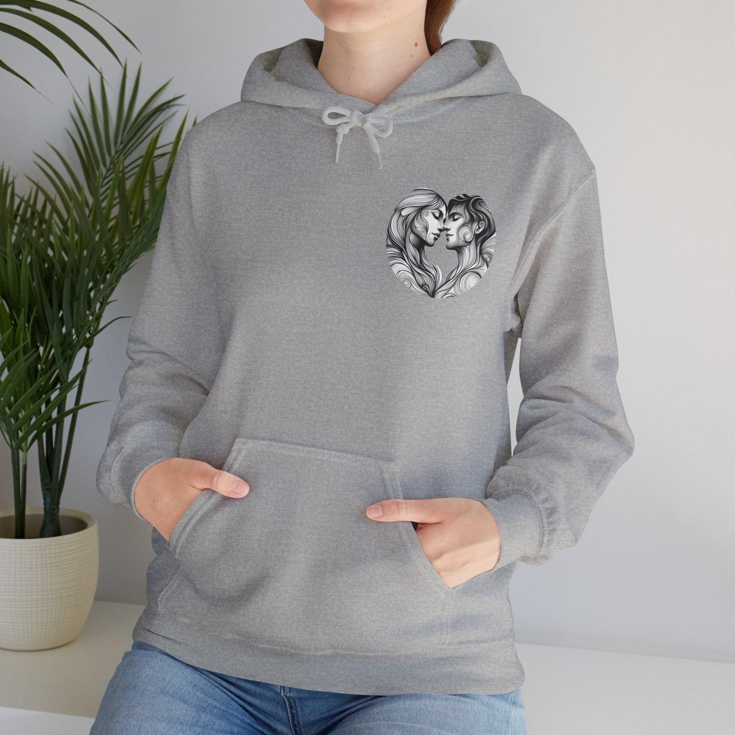 Unisex Hooded Sweatshirt - Valentine's Day - Forever - Pardalês_Free Lifestyle