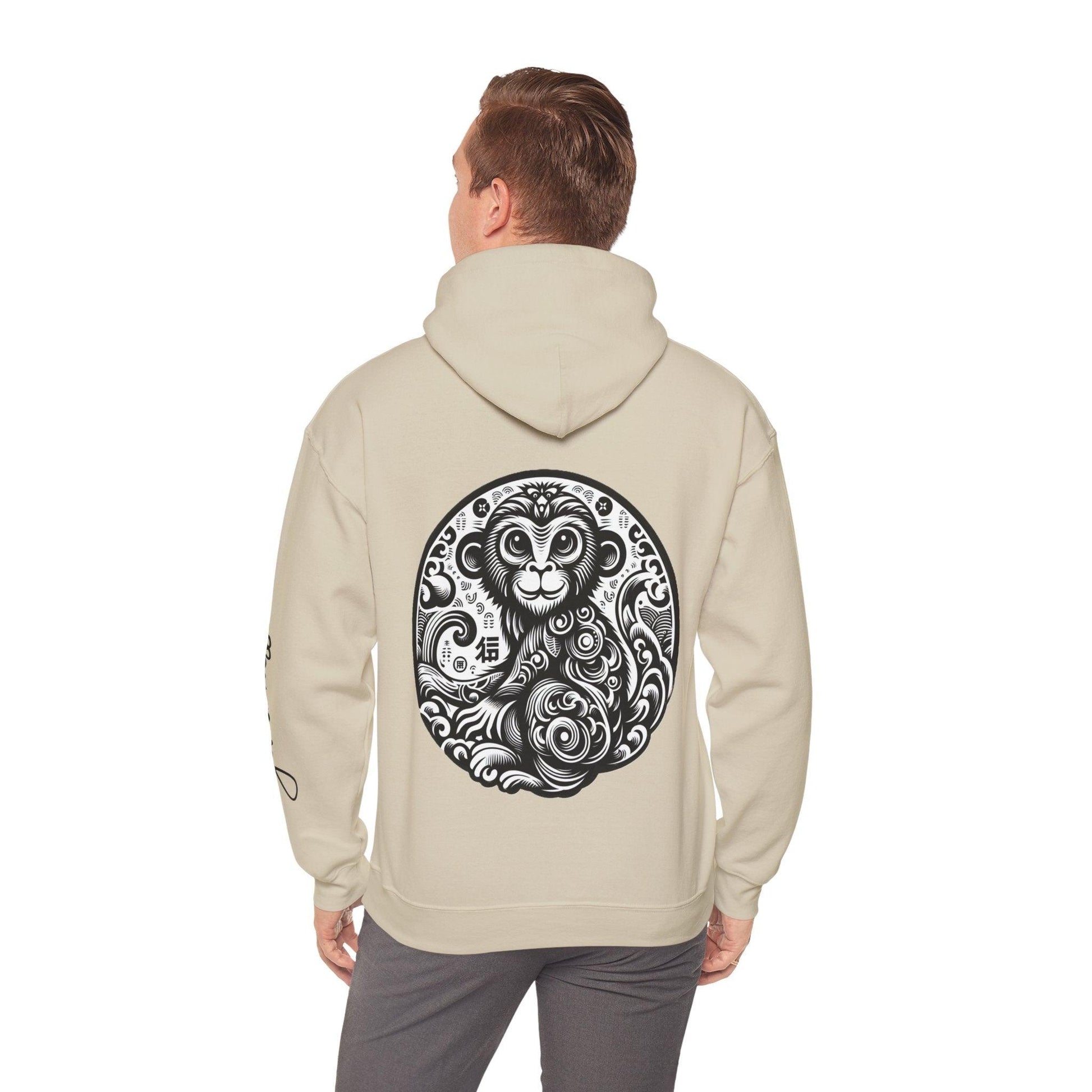 Unisex Hooded Sweatshirt - Chinese Zodiac Monkey - Pardalês_Free Lifestyle