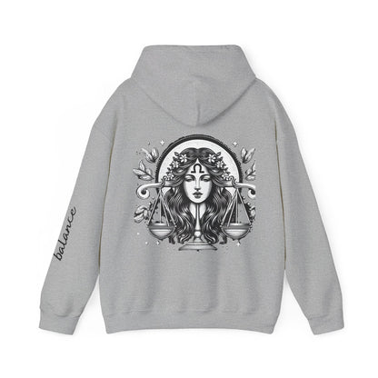 Unisex Hooded Sweatshirt - Libra Sign - Pardalês_Free Lifestyle