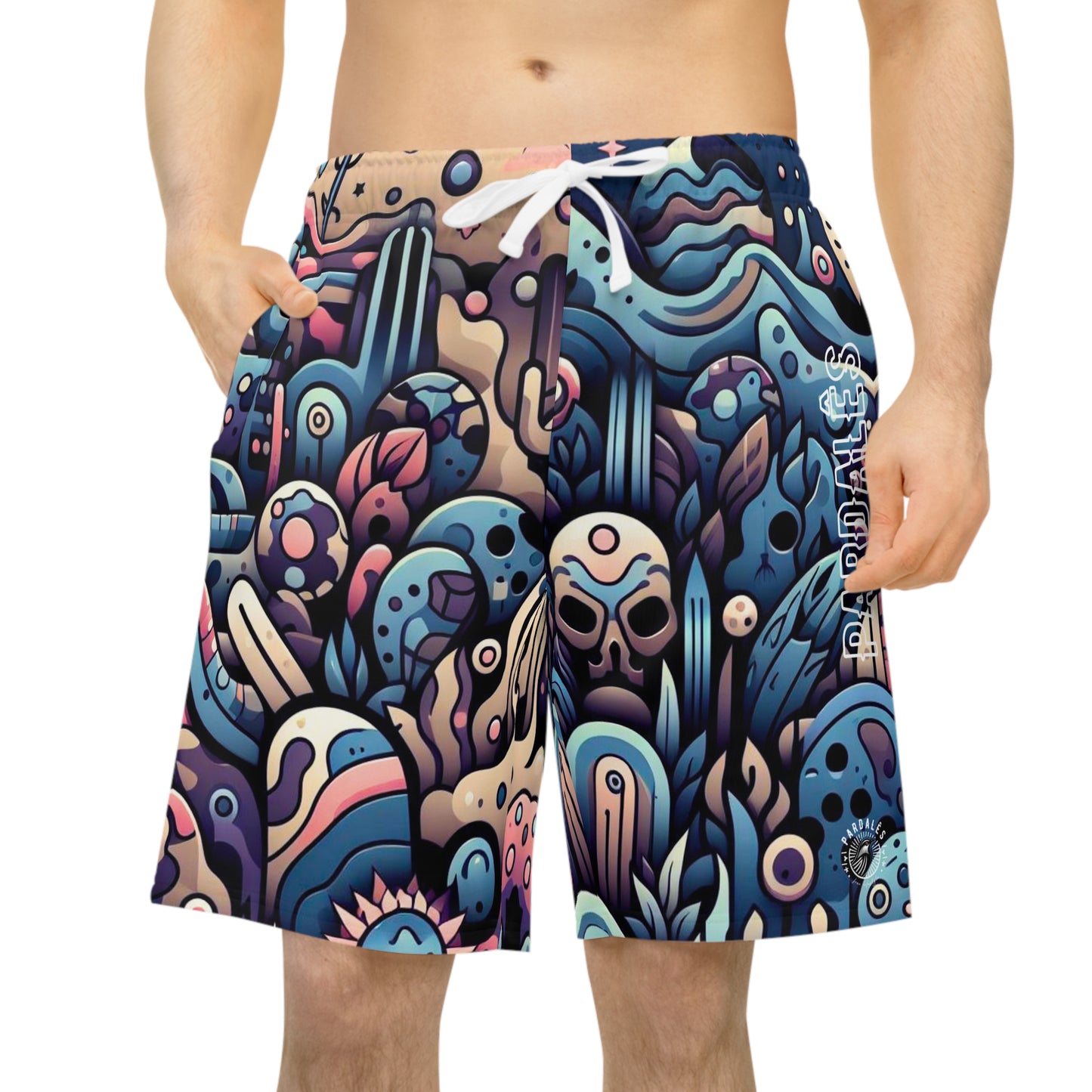 Men Long Shorts - Abstract Art