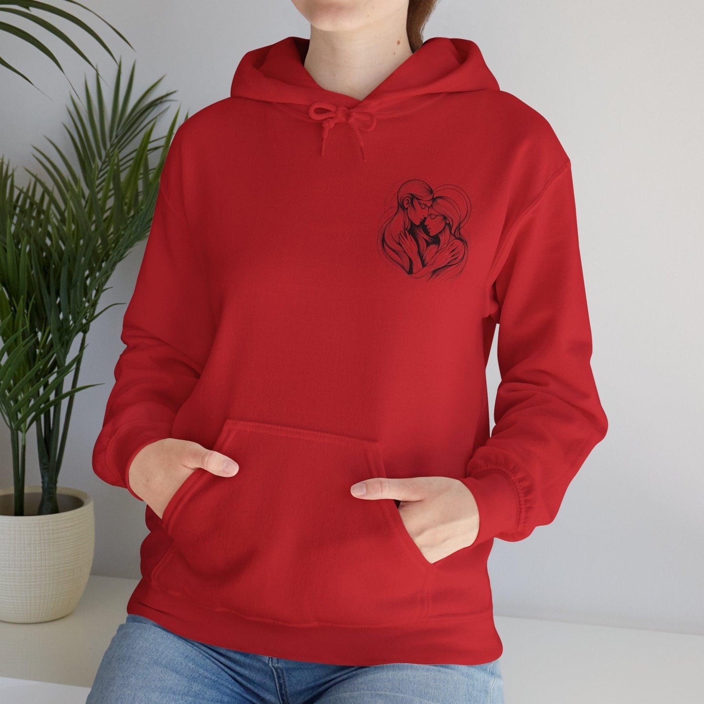 Unisex Hooded Sweatshirt - Valentine's Day - Loved Everyday - Pardalês_Free Lifestyle