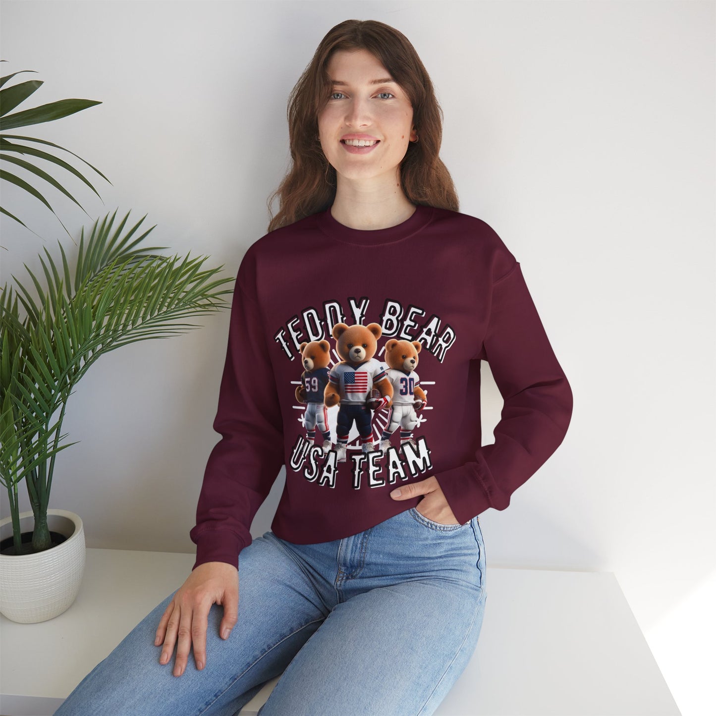 Unisex Sweatshirt - Teddy USA Team - Pardalês_Free Lifestyle