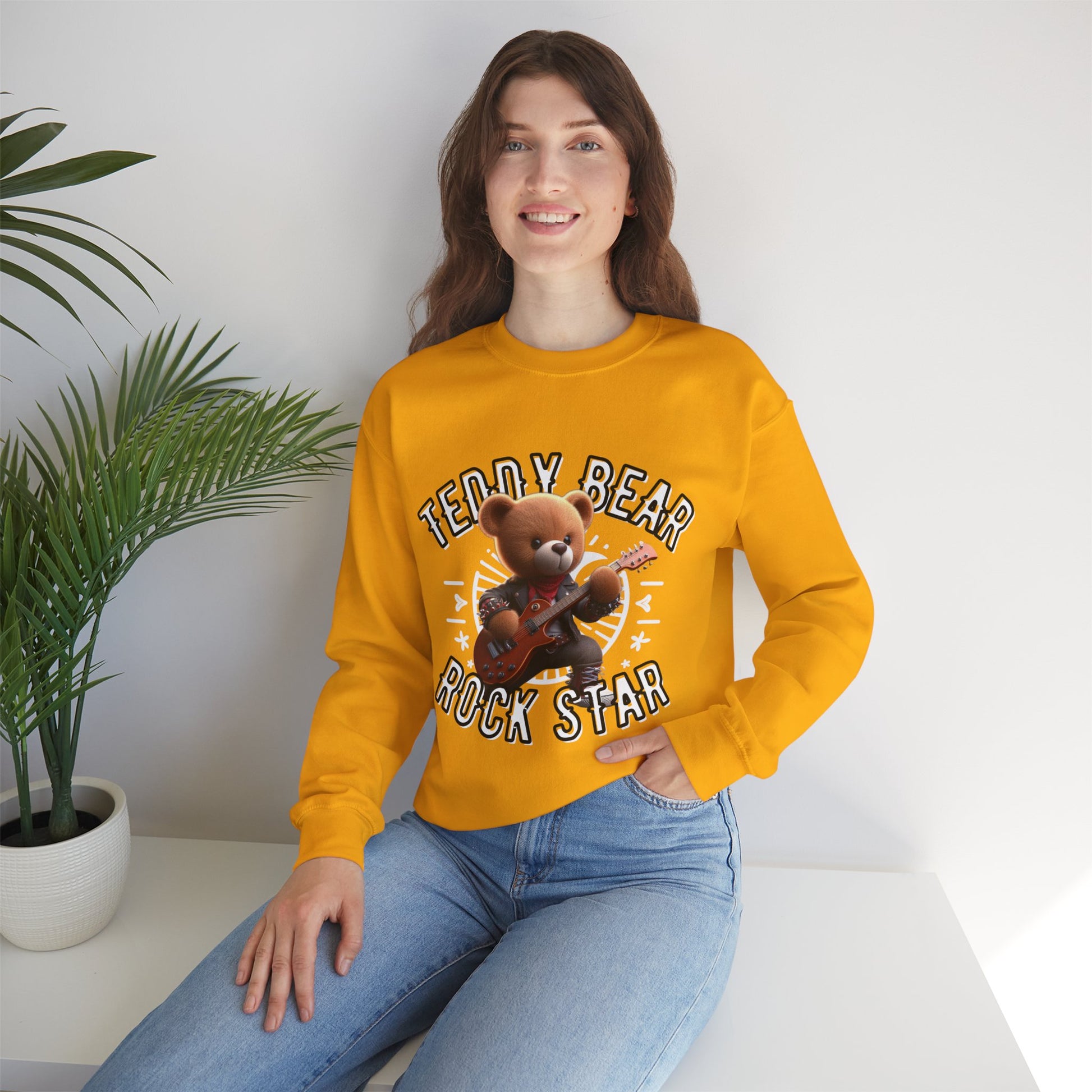 Unisex Sweatshirt - Teddy Rock Star - Pardalês_Free Lifestyle