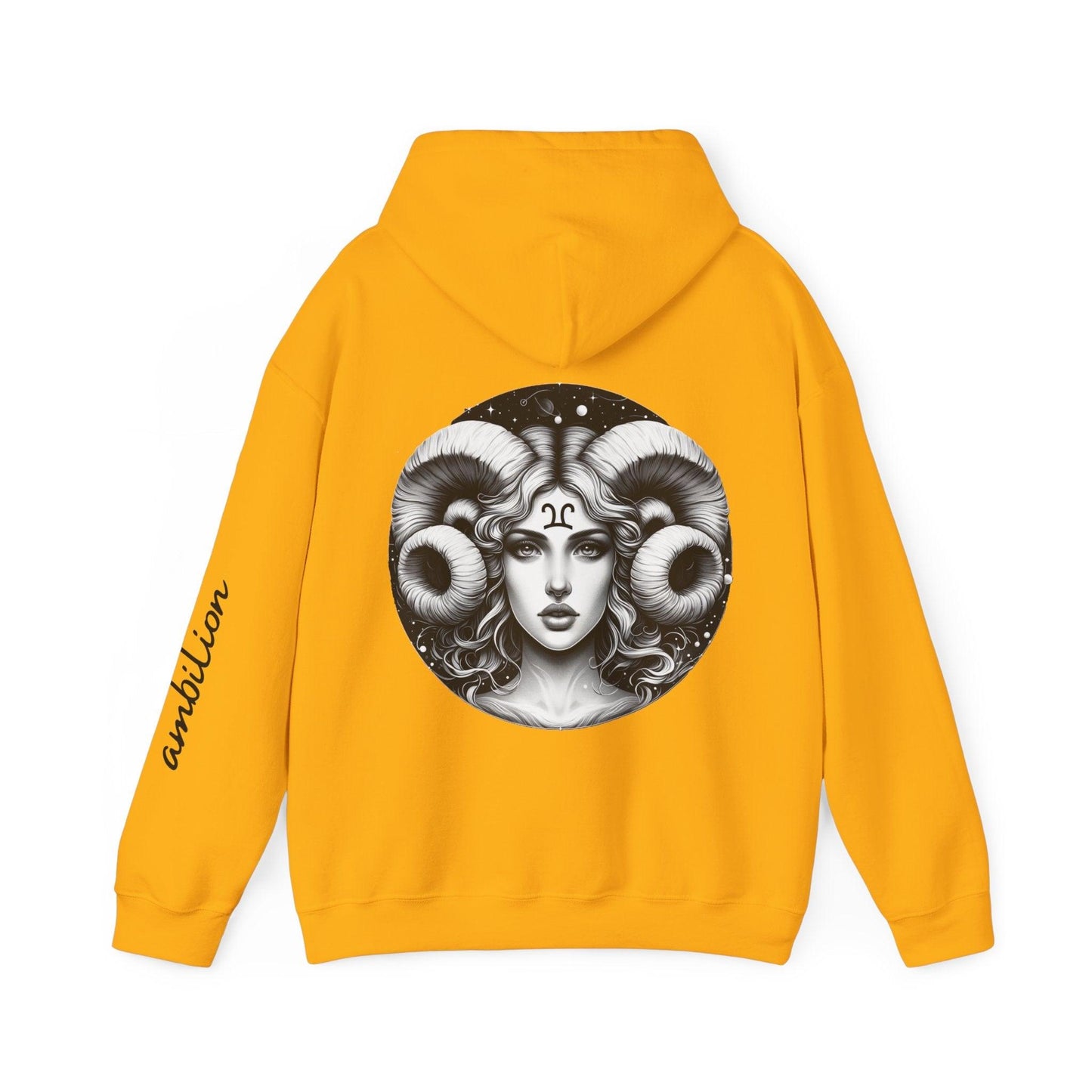 Unisex Hooded Sweatshirt - Aries Sign - Pardalês_Free Lifestyle