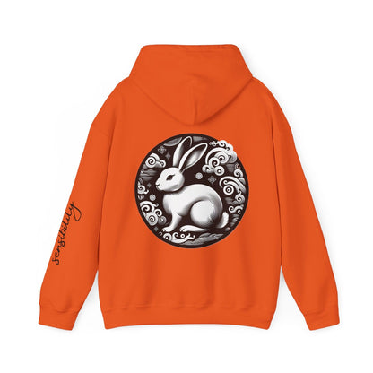 Unisex Hooded Sweatshirt - Chinese Zodiac Rabbit - Pardalês_Free Lifestyle