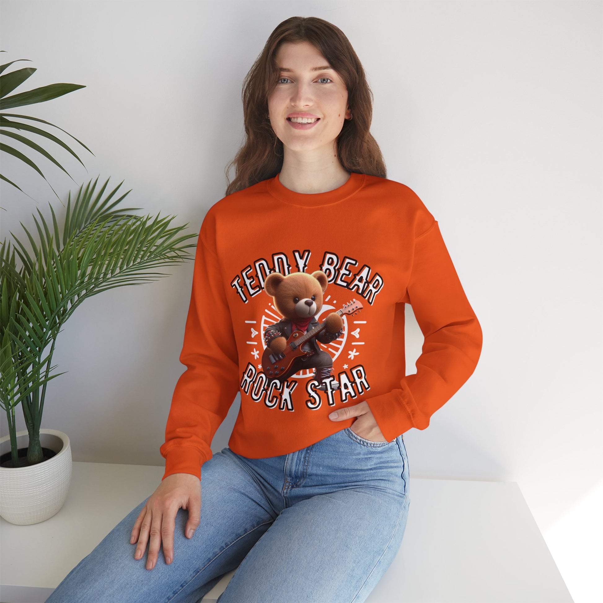 Unisex Sweatshirt - Teddy Rock Star - Pardalês_Free Lifestyle