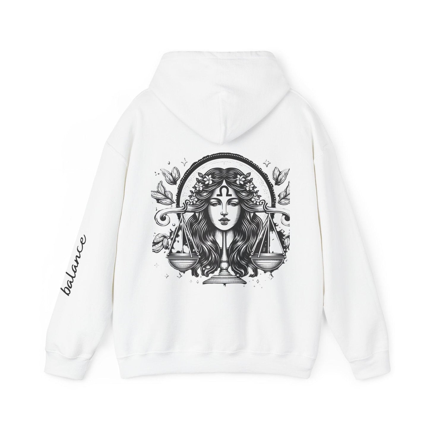 Unisex Hooded Sweatshirt - Libra Sign - Pardalês_Free Lifestyle