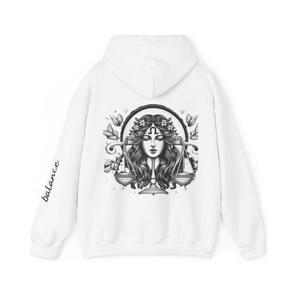 Unisex Hooded Sweatshirt - Libra Sign - Pardalês_Free Lifestyle