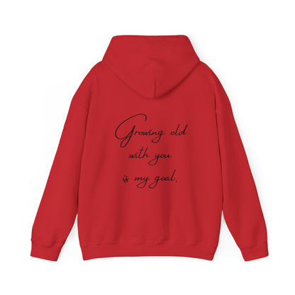 Unisex Hooded Sweatshirt - Valentine's Day - Growing old - Couple Shirt 1/2 - Pardalês_Free Lifestyle