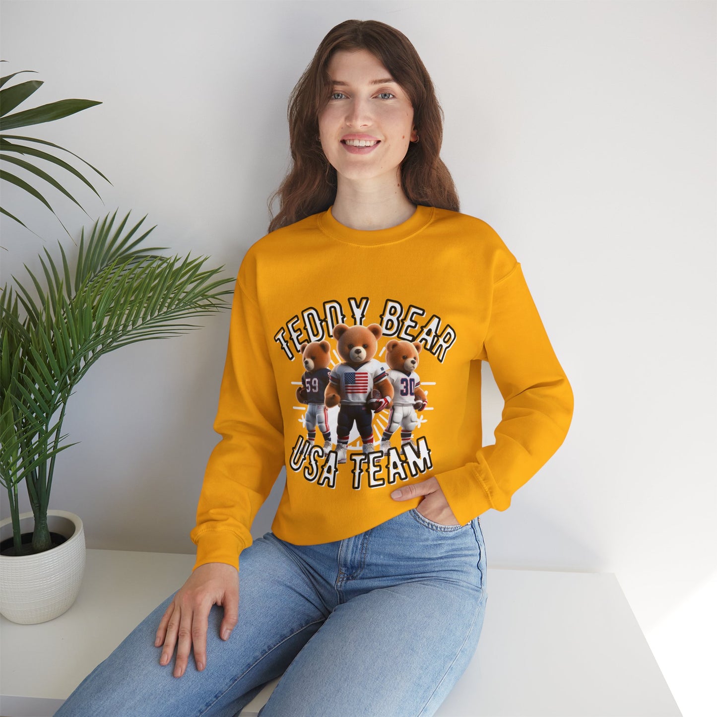 Unisex Sweatshirt - Teddy USA Team - Pardalês_Free Lifestyle