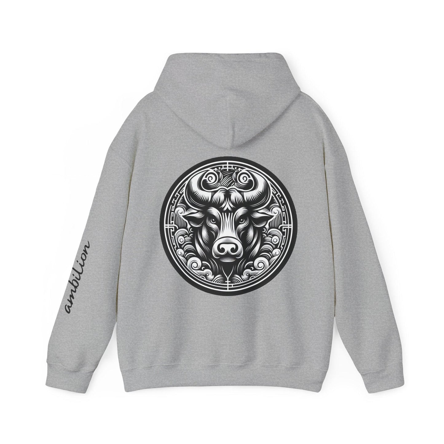 Unisex Hooded Sweatshirt - Chinese Zodiac Bull - Pardalês_Free Lifestyle