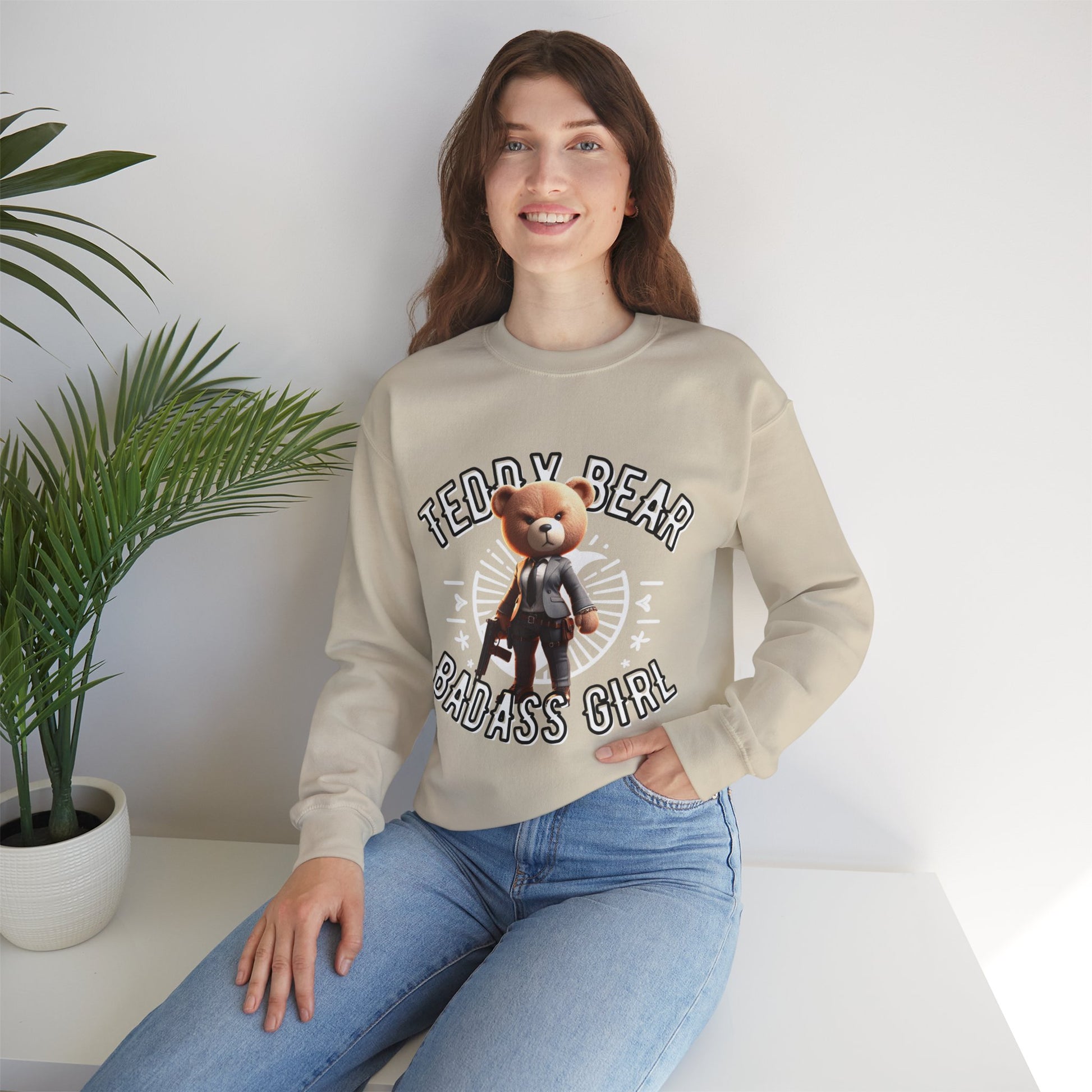 Unisex Sweatshirt - Teddy Badass Girl - Pardalês_Free Lifestyle