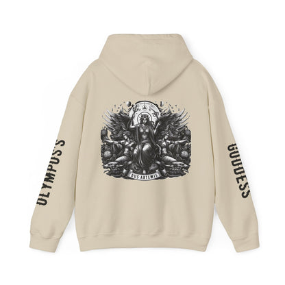 Unisex Hooded Sweatshirt - Olympus's Goddess Artemis - Pardalês_Free Lifestyle