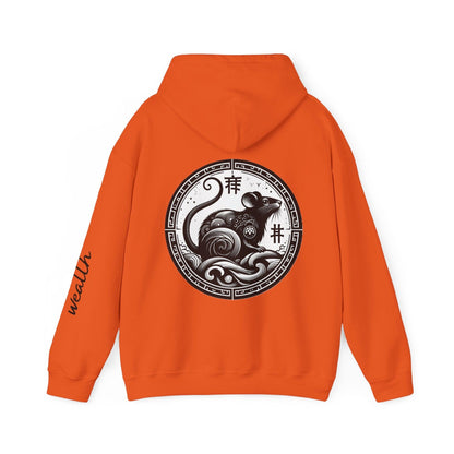 Unisex Hooded Sweatshirt - Chinese Zodiac Rat - Pardalês_Free Lifestyle